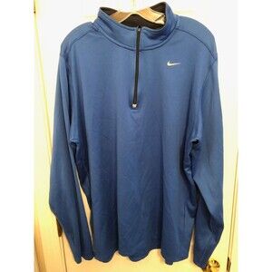 Nike Dri-FIT Element 1/2 Zip Running Long-Sleeve Shirt Mens XL Blue Athletic